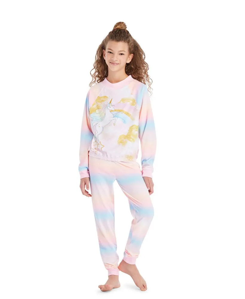 Toddler|Child Girls 2-Piece Pajama Set Kids Sleepwear, Long Sleeve Top and Pants Pj