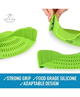 Zulay Kitchen Adjustable Clip On Silicone Pot Strainer For Most Pots & Pans