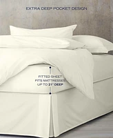 Nautica Regatta 400 Thread Count Cotton Sateen 4-Piece Sheet Set