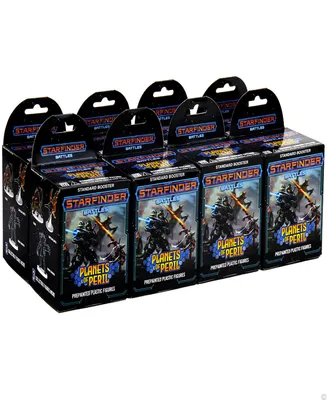 WizKids Games Star Finder Battles Planets of Peril 8 Pack Brick Randomly Assorted Pre Painted 32 Miniatures Role Playing Game