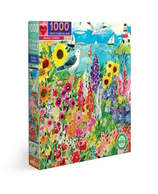 Eeboo Piece and Love Seagull Garden 1000 Piece Rectangular Adult Jigsaw Puzzle Set