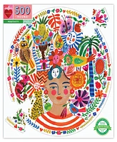 Eeboo Piece and Love Positivity 500 Piece Round Circle Jigsaw Puzzle