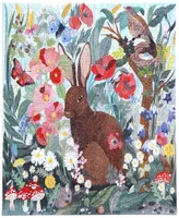 Eeboo Piece and Love Poppy Bunny Square Adult Jigsaw Puzzle Set, 1000 Piece