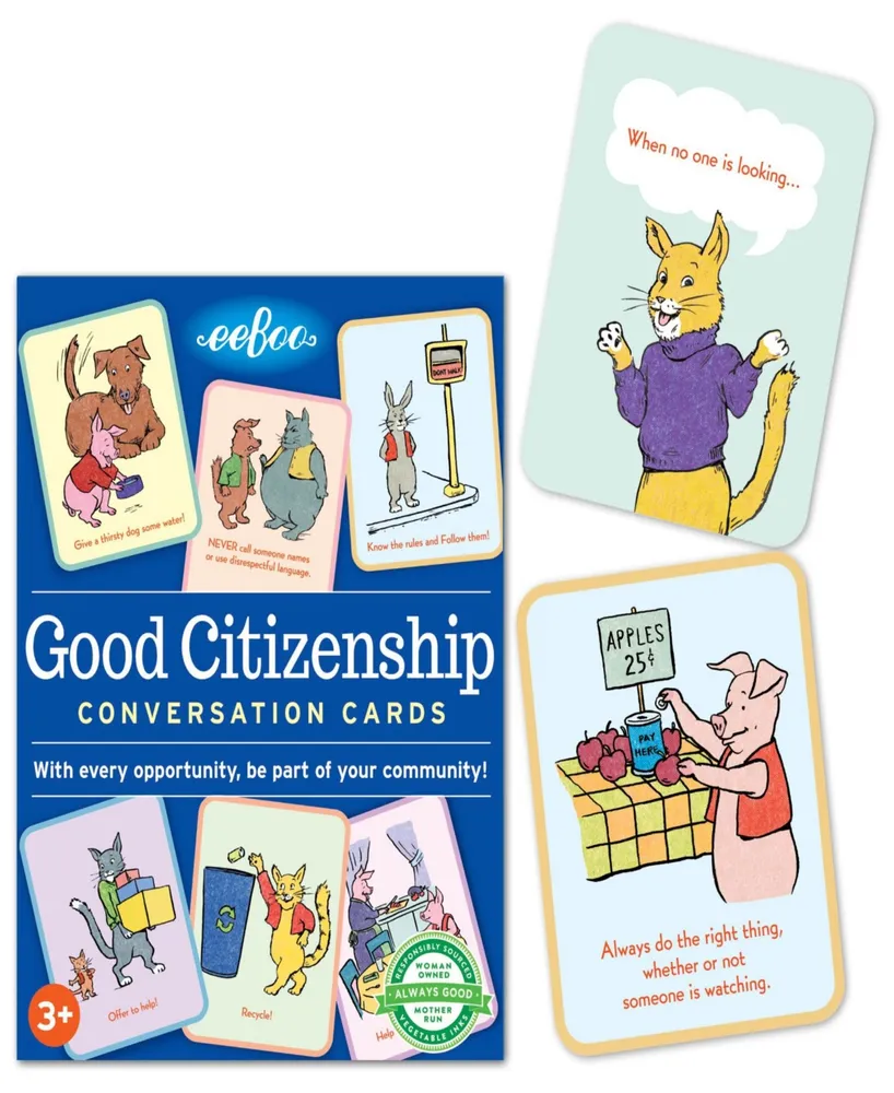 Eeboo Piece Love Good Citizenship Conversation Flash Cards