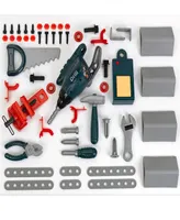 Bosch Adjustable Height Pretend Play Workbench Tool Play Set, 48 Piece