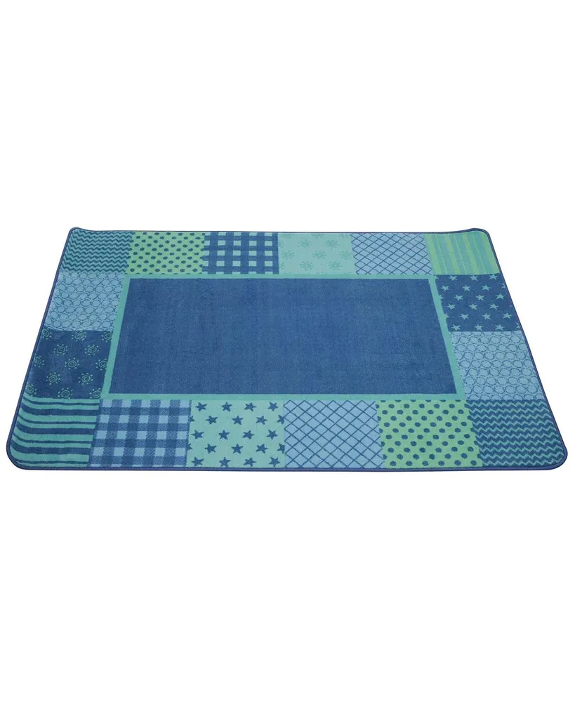 Carpets For Kids Pattern Blocks Carpet Blue - 6' x 9'