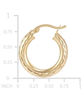 Giani Bernini Textured Tube Small Hoop Earrings, 20mm, Created for Macy's