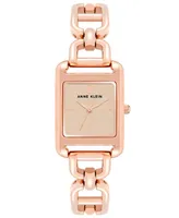 Anne Klein Women's Rose Gold-Tone Alloy Open Link Bracelet Watch, 33mm - Rose Gold