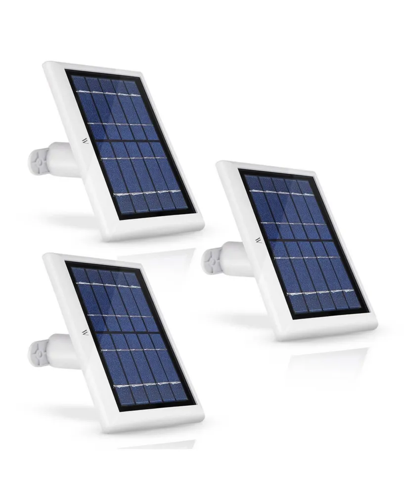 Wasserstein Solar Panel Compatible with Arlo Ultra/Ultra 2, Arlo Pro 3/Pro 4 and Arlo Floodlight Only with 13.1ft Cable (3 Pack, White)