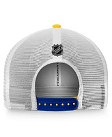 Men's Fanatics Gold, White St. Louis Blues Authentic Pro Rink Trucker Snapback Hat