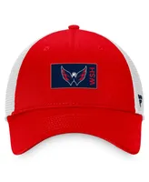 Men's Fanatics Red, White Washington Capitals Authentic Pro Rink Trucker Snapback Hat