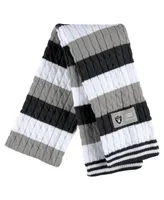 Women's Wear by Erin Andrews Las Vegas Raiders Striped Scarf and Gloves Set