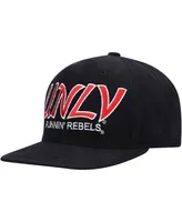 Big Boys Mitchell & Ness Black Unlv Rebels Corduroy Script Snapback Hat