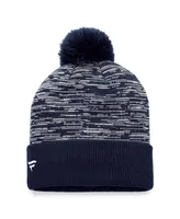 Men's Fanatics Navy Winnipeg Jets Defender Cuffed Knit Hat with Pom