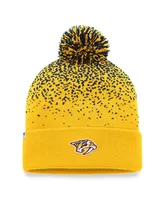 Men's Fanatics Gold Nashville Predators Iconic Gradient Cuffed Knit Hat with Pom