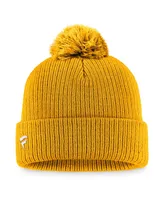 Men's Fanatics Gold Nashville Predators Core Primary Logo Cuffed Knit Hat with Pom