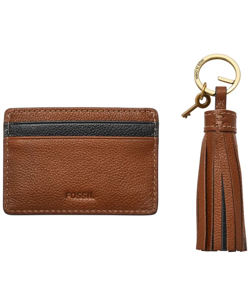 Fossil Emory Leather Coin Purse in Brown | Lyst