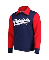 Men's Tommy Hilfiger Navy, Red New England Patriots Aiden Quarter-Zip Top