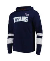 Men's Tommy Hilfiger Navy, White Tennessee Titans Alex Long Sleeve Hoodie T-shirt