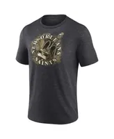 Men's Fanatics Heathered Charcoal New Orleans Saints Sporting Chance Tri-Blend T-shirt