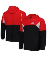 Men's Columbia Black Ohio State Buckeyes Lodge Quarter-Zip Pullover Hoodie