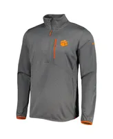 Men's Columbia Gray Clemson Tigers Park View Omni-Wick Half-Zip Top