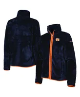 Women's Columbia Navy Auburn Tigers Fireside Ii Sherpa Full-Zip Jacket