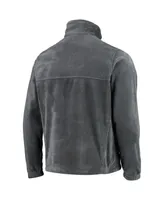 Men's Columbia New York Knicks Heathered Charcoal Flanker Full-Zip Jacket