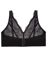 Glamorise Plus Full Figure Bramour Lexington Lace Plunge Wireless Bralette 7013