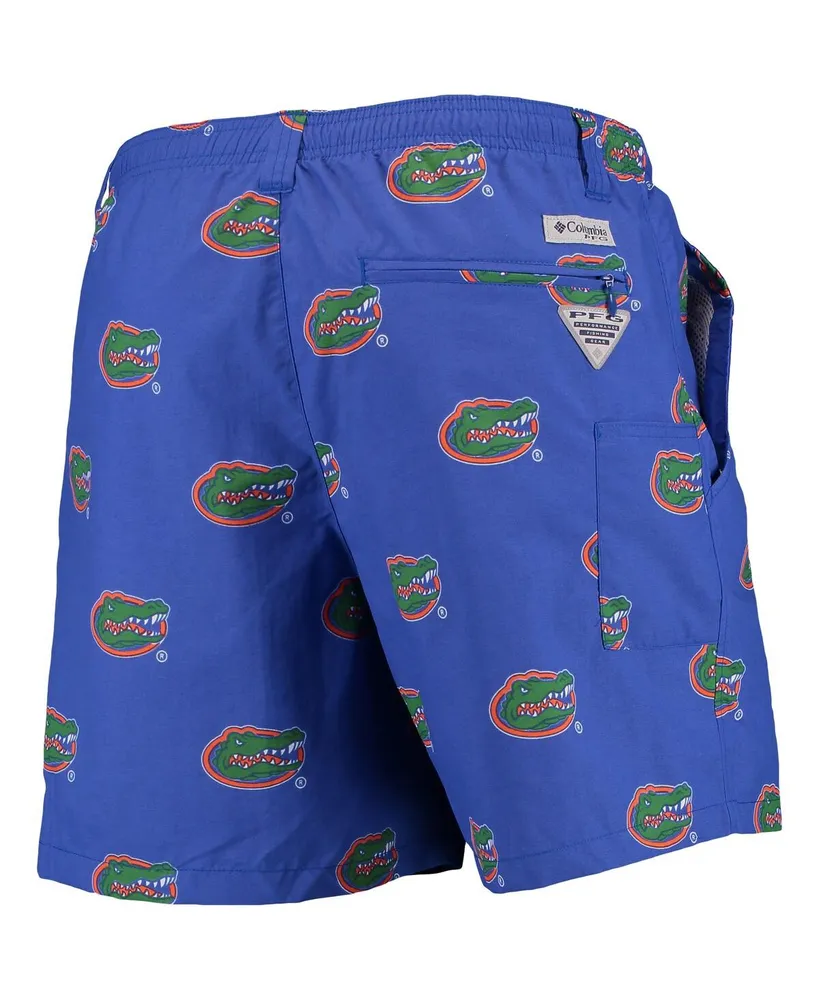 Men's Columbia Royal Florida Gators Pfg Backcast Ii 6"Omni-Shade Hybrid Shorts