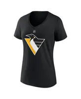 Women's Fanatics Evgeni Malkin Black Pittsburgh Penguins Special Edition 2.0 Name and Number V-Neck T-shirt