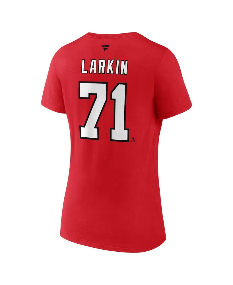 Women's Fanatics Dylan Larkin Red Detroit Wings Special Edition 2.0 Name and Number V-Neck T-shirt