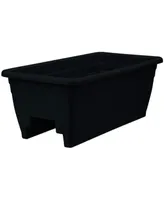 The Hc Companies Deck Rail Box Planter, Black - 24in