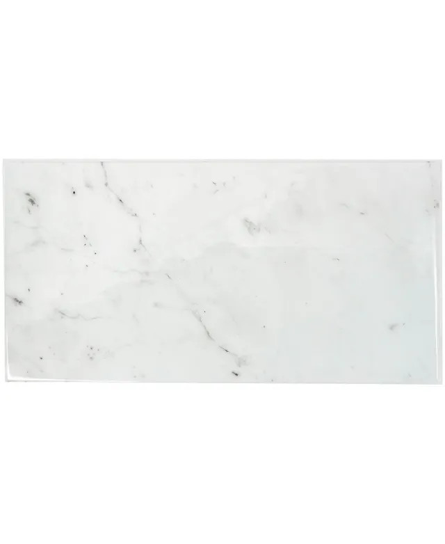 smart tiles Square Veldon 22.29 in x 8.23 in White Peel and Stick