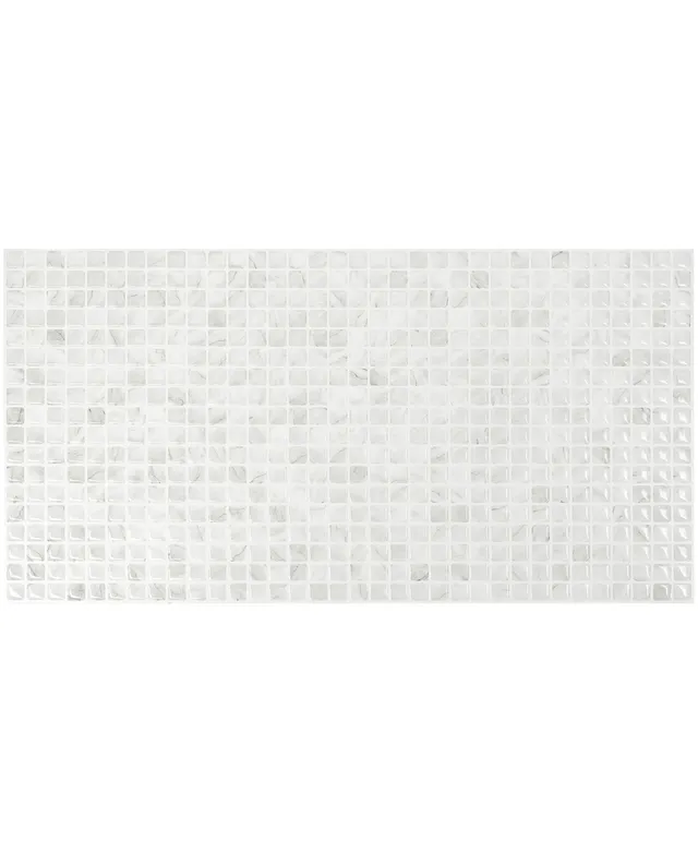 smart tiles Square Veldon 22.29 in x 8.23 in White Peel and Stick