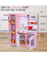 Lil' Jumbl Kitchen Set for Kids, Wooden Pretend Play Kitchen Set