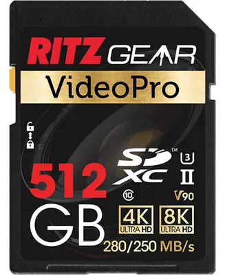 Ritz Gear Extreme Performance Video Pro 512GB 4K 8K 3D Full Hd Sd Card