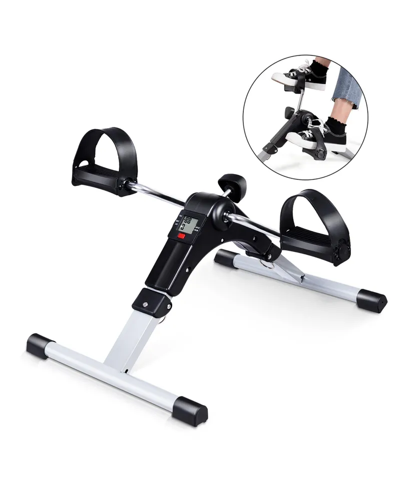 Costway Folding Fitness Pedal Stationary Under Desk Indoor Exercise Bike