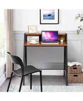 Costway 2 Tier Computer Desk Pc Laptop Table Study Writing