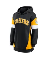 Women's Fanatics Black, Gold Pittsburgh Steelers Lock It Down Pullover Hoodie