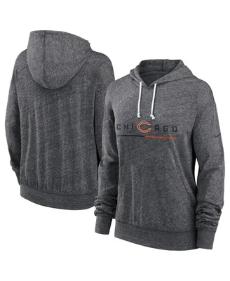 Women's Nike Heathered Charcoal Chicago Bears Team Spirit Gym vintage-like Pullover Hoodie