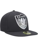 Men's New Era Gray Las Vegas Raiders Omaha 59FIFTY Fitted Hat