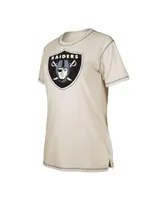 Women's New Era Cream Las Vegas Raiders Split T-shirt