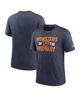 Men's Nike Heathered Navy Chicago Bears Local Tri-Blend T-shirt