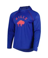 Men's Starter Royal Buffalo Bills Vintage-like Logo Raglan Hoodie T-shirt