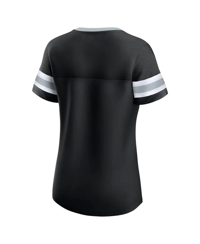 Women's New Era Black Las Vegas Raiders Raglan Lace-Up T-Shirt - Yahoo  Shopping