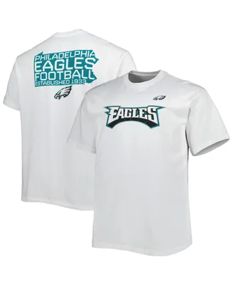Men's Fanatics White Philadelphia Eagles Big and Tall Hometown Collection Hot Shot T-shirt