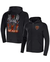 Men's Nfl x Darius Rucker Collection by Fanatics Black Chicago Bears Rocker Full-Zip Hoodie