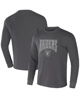 Men's Nfl x Darius Rucker Collection by Fanatics Charcoal Las Vegas Raiders Long Sleeve Thermal T-shirt