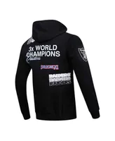 Men's Pro Standard Black Las Vegas Raiders 3x Super Bowl Champions Pullover Hoodie